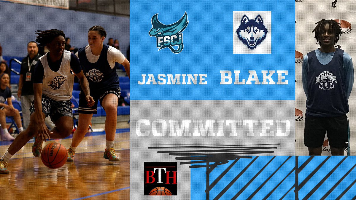 Big Time Hoops 🏀 (@bigtimehoops) on Twitter photo Congratulations to 2-time Showcase player Jasmine Blake (Chapin HS) on her commitment to Florida State College at Jacksonville. The Manatees are a Junior College program in Jacksonville, FL. Good luck <a href="/jblake2500/">JASMINE BLAKE</a>! Congratulations to 2-time Showcase player Jasmine Blake (Chapin HS) on her commitment to Florida State College at Jacksonville. The Manatees are a Junior College program in Jacksonville, FL. Good luck <a href="/jblake2500/">JASMINE BLAKE</a>!