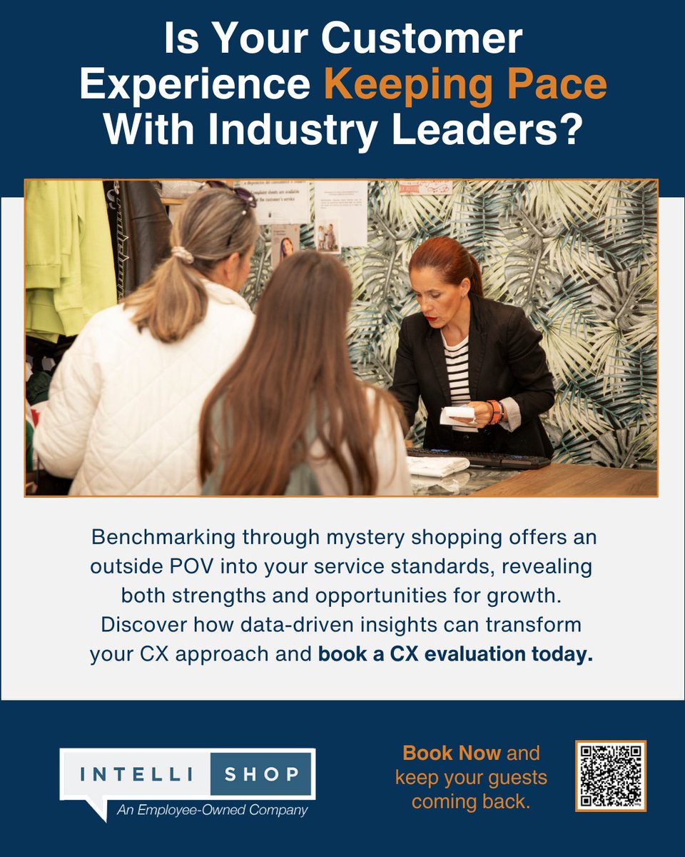 IntelliShop's tweet photo. Gain clear, data-backed insights through mystery shopping and book a CX evaluation today.

Book an evaluation here: https://t.co/HyDTNVWMvY

Read the full blog here: https://t.co/VEZWcPjVkm

#Benchmarking #MysteryShopping #CX https://t.co/8LYfIYVu3Z