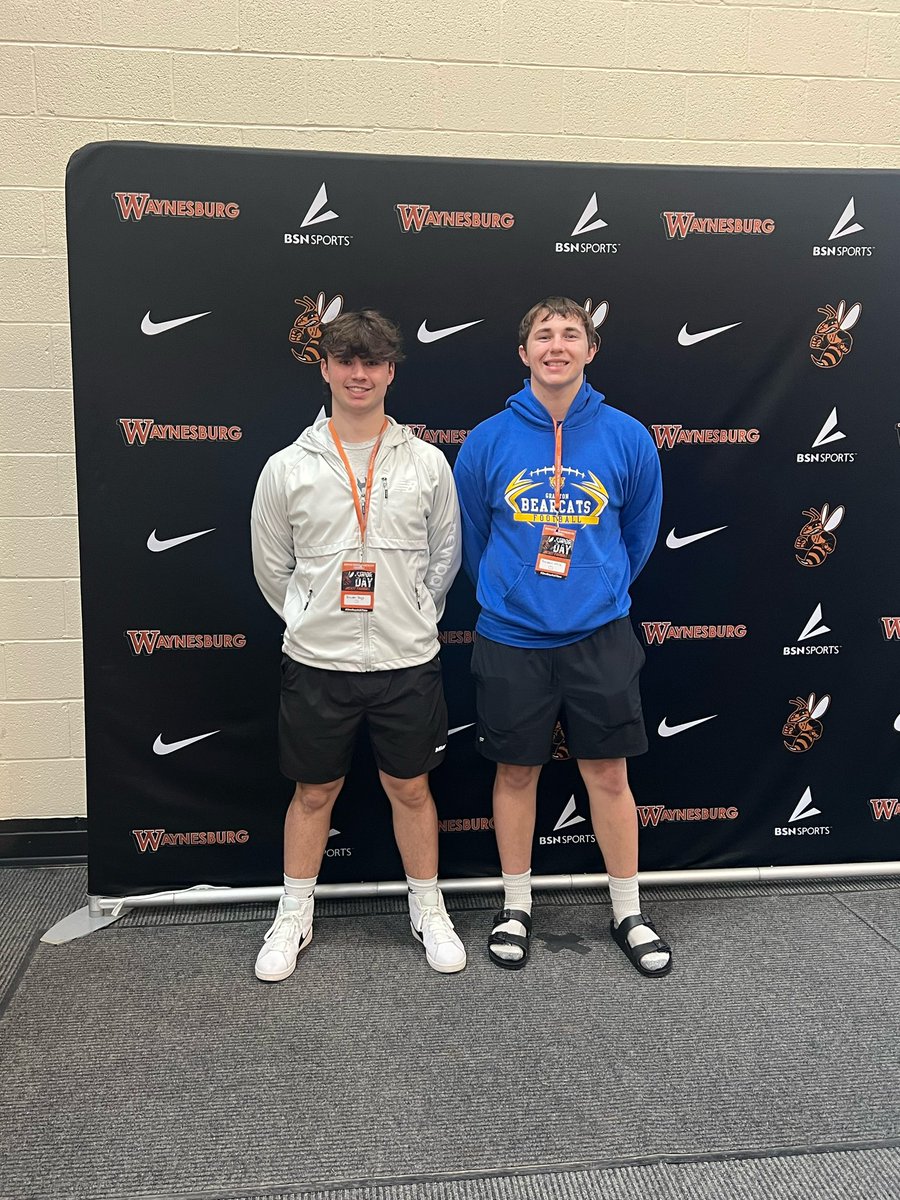 Brayden Boggs (@braboggs9) on Twitter photo Had a good time <a href="/Waynesburg_FTBL/">Waynesburg Football</a>
Junior day!
<a href="/BigPappy_WETSU1/">Coach Russ Moore</a>
<a href="/CoachPHamilton/">Coach Phil</a>
<a href="/CoachColemanHC/">Dr. Cornelius Coleman</a>
<a href="/BearcatGrafton/">Grafton Bearcat Football</a>
<a href="/coachmickfoley/">Mickey Foley</a> Had a good time <a href="/Waynesburg_FTBL/">Waynesburg Football</a>
Junior day!
<a href="/BigPappy_WETSU1/">Coach Russ Moore</a>
<a href="/CoachPHamilton/">Coach Phil</a>
<a href="/CoachColemanHC/">Dr. Cornelius Coleman</a>
<a href="/BearcatGrafton/">Grafton Bearcat Football</a>
<a href="/coachmickfoley/">Mickey Foley</a>