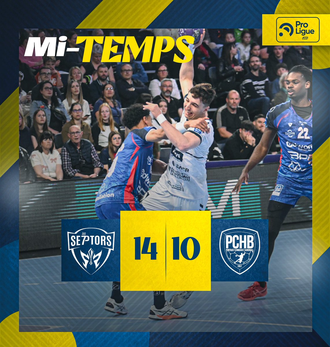 ⏸ PAUSE

C’est la mi-temps au Co’Met ! Nos Pontellois avaient lancé les hostilités avec intensité, mais les Septors ont inversé la tendance. 

Un court répit avant de repartir à l’assaut et tout donner pour décrocher les 2 points de la victoire ! 💪