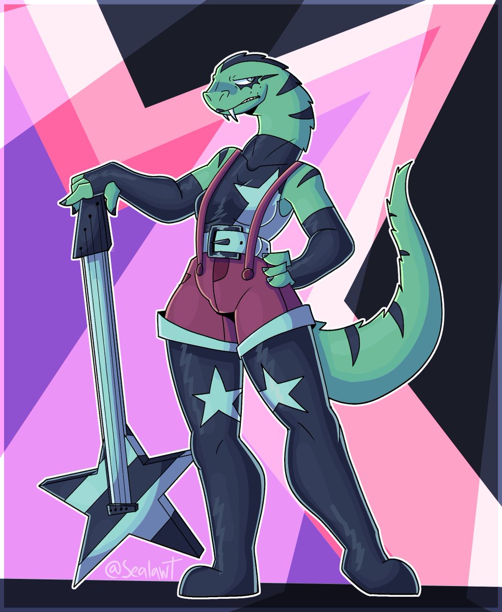 Perry, the guitarist of the band 'Polyglamourous'