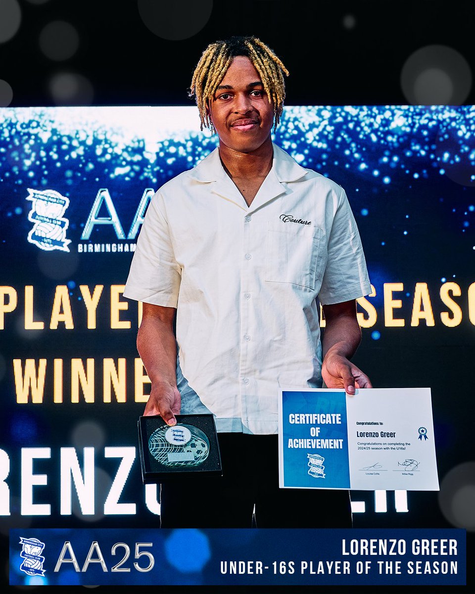 A midfield maestro who does both sides of the game and featured at Under-18s level this campaign. 💫

Lorenzo Greer is your Under-16s Player of the Season at #AcademyAwards25!
