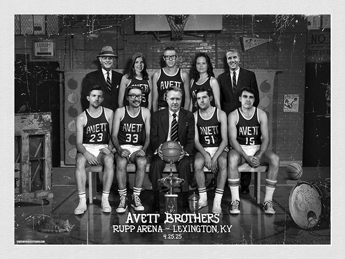 The Avett Brothers (@theavettbros) on Twitter photo Lexington, KY! Poster for tonight’s show at <a href="/Rupp_Arena/">Rupp Arena</a> is by <a href="/darinshock/">Darin Shock</a>.
Doors: 7:00pm
<a href="/Houndmouth/">Houndmouth</a>: 8:00pm
The Avett Brothers: 9:15pm Lexington, KY! Poster for tonight’s show at <a href="/Rupp_Arena/">Rupp Arena</a> is by <a href="/darinshock/">Darin Shock</a>.
Doors: 7:00pm
<a href="/Houndmouth/">Houndmouth</a>: 8:00pm
The Avett Brothers: 9:15pm