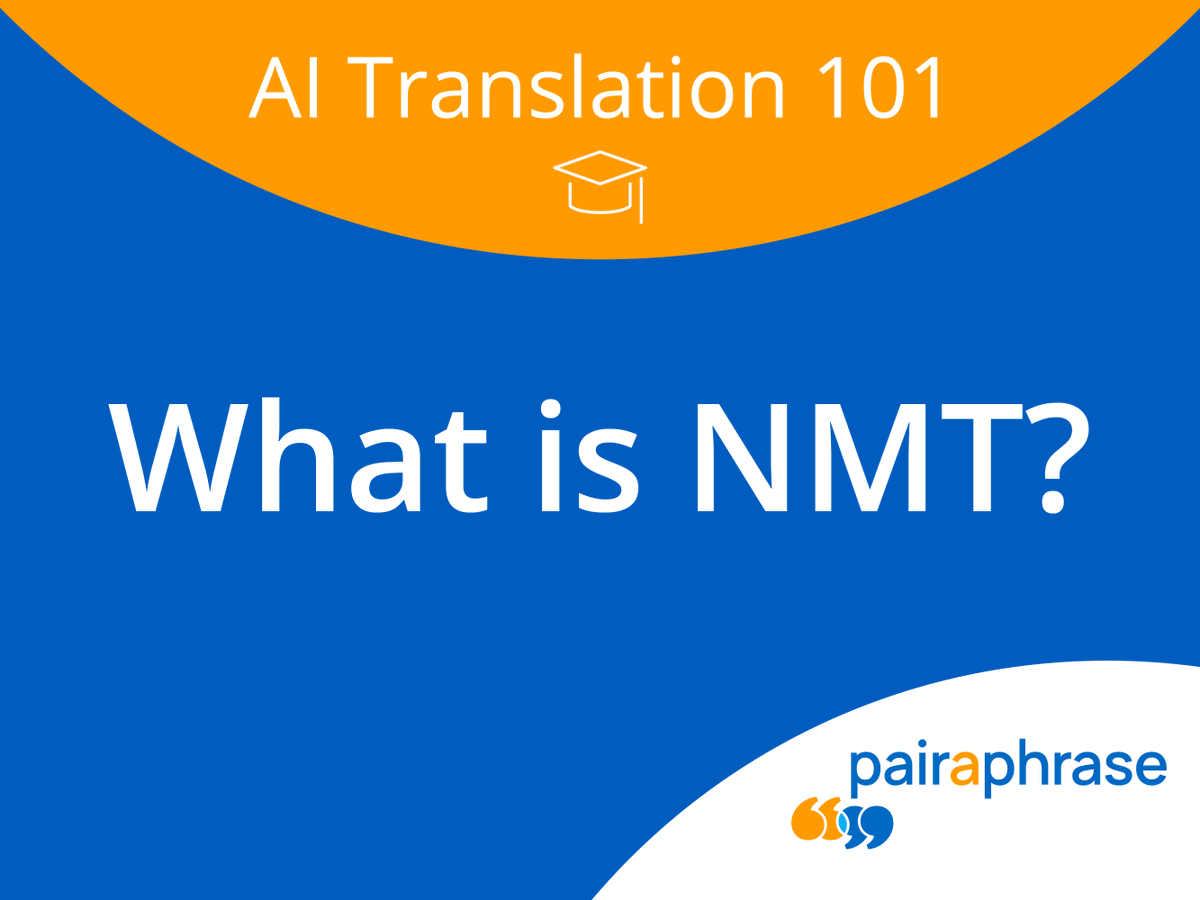 Pairaphrasetech's tweet photo. Neural Machine Translation (NMT) = AI that understands language in context. 🧠💬

It’s what powers your translations in Pairaphrase:
🔁 Learns as it goes
📝 Produces natural results
🛠️ Needs less editing

Read how it works:
https://t.co/0gy9xjxPFB 

#TranslationSoftware #NMT #GlobalCommunication #AITranslationTools #Localization #LanguageTechnology #BrandConsistency #AITranslation101