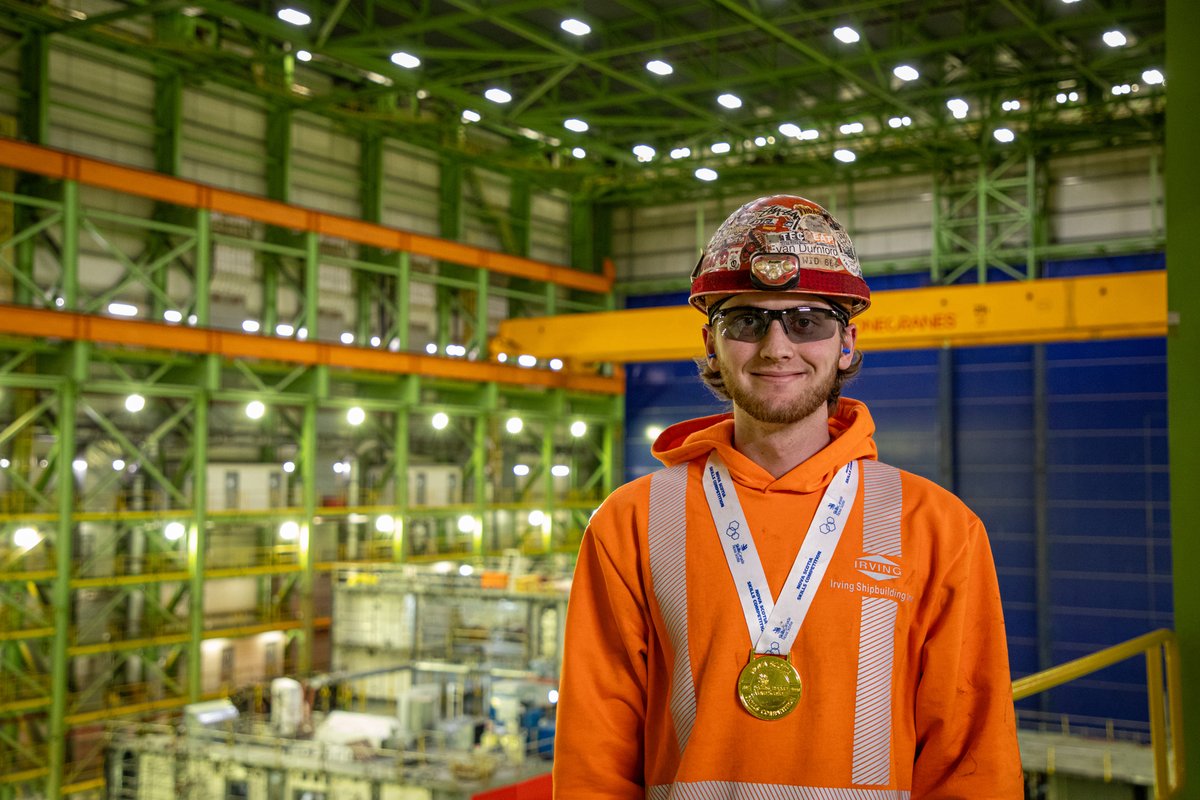 IrvingShipbuild's tweet image. Congratulations to Welder Apprentice Evan Durnford, who won gold at the Nova Scotia Skills Competition! Evan has earned his chance to represent Nova Scotia alongside ISI teammate Tyler McGrath at the Skills Canada National Competition in Regina, Saskatchewan. @Skills_NS