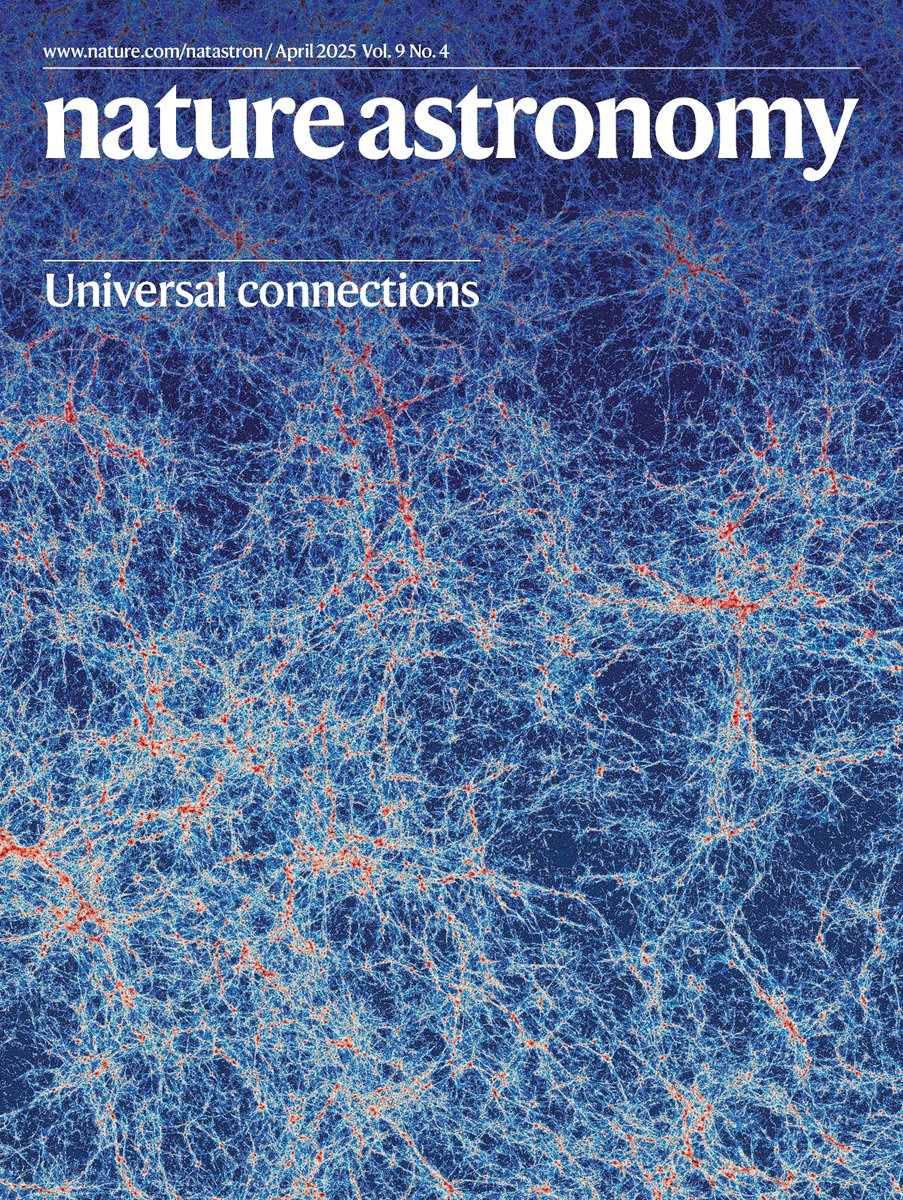 NatureAstronomy's tweet photo. Our April issue is now available to read! The cover image shows the (simulated) filaments of the cosmic web, and comes courtesy of the Tornotti et al. paper within the issue: https://t.co/pVYg5OhZQF https://t.co/ftu4Lxg5Cy