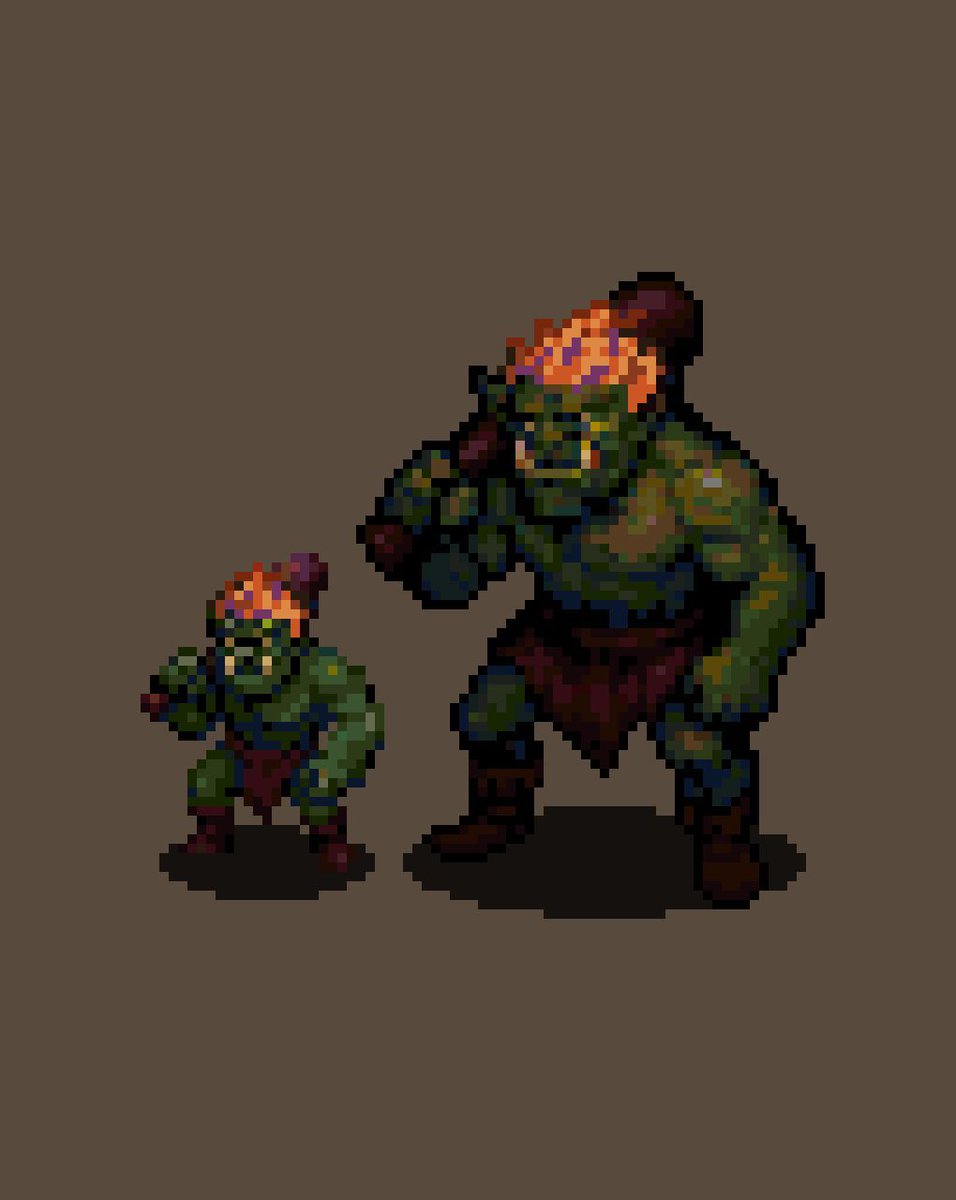 Mountain Ogre design for Drag N' Loot
⛰🍖 Brutal, dumb, territorial and built like a landslide.

Inspired by classic D&amp;D ogres, these tribal giants solve everything through force and will thrive on any show of weakness upon sight. Their society runs on muscle — the strongest