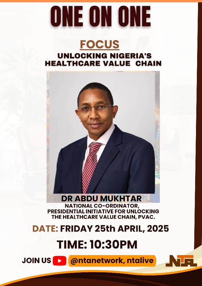 SasDantata's tweet image. Tune in to learn how @Dr_AbduMukhtar and @muhammadpate are transforming (unlocking) the healthcare value chain in Nigeria!

Tonight at 10:30 pm on NTA!