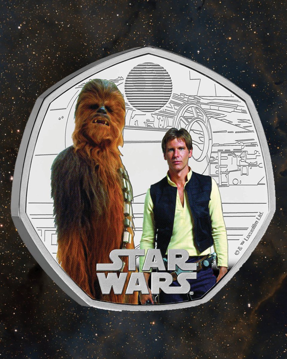 ANACoins's tweet image. #NationalCoinWeek "Iconic Change" Spotlight: In Jan 2024, the #RoyalMint wrapped its #StarWars coin series with Han Solo &amp;amp; Chewbacca! The Force was strong with this finale!  Coin-curious to learn more? Blast off to bit.ly/4m2519E!