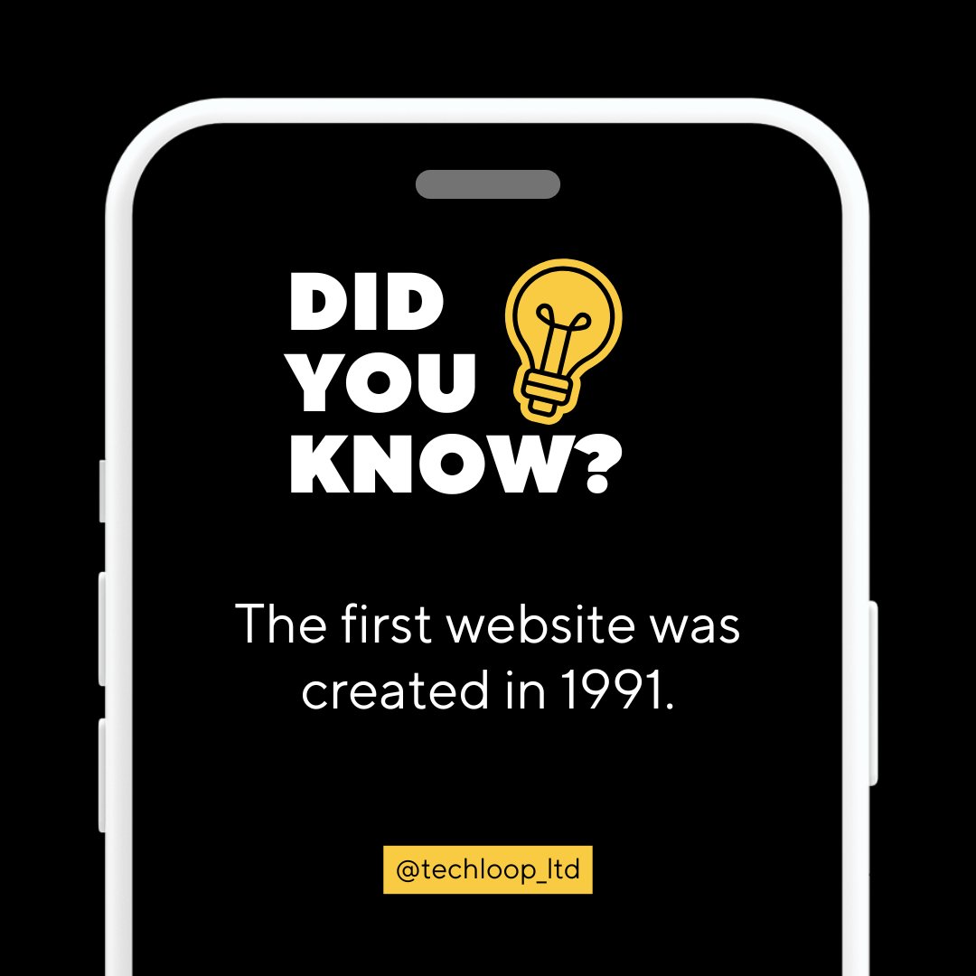 Techloop_inc_'s tweet image. The world&apos;s first website was launched on August 6, 1991, by Tim Berners-Lee. The site provided info on the World Wide Web project, including its purpose, usage, and how to create web pages.

💡Follow @Techloop_inc_ for more amazing facts

#techloop #website #Tech #FactFriday
