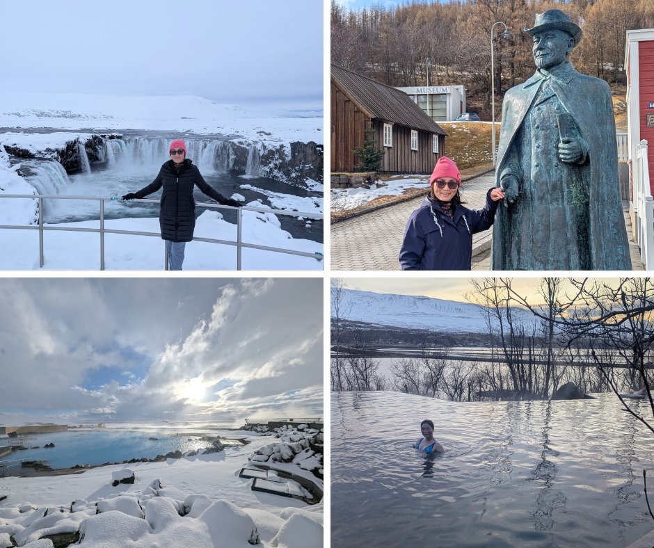 YCompestine's tweet image. 📍 #Akureyri
After a six-hour drive from #Arnarstapi—filled with a lifetime’s worth of stunning views—we made it to the “Capital of the North.” 

🌊Visited #Goðafoss
🏡Saw #author Nonni’s home
🫧Soaked in snowy #MývatnBaths
🌇Watched the sunset at #ForestLagoon.

#iceland #travel