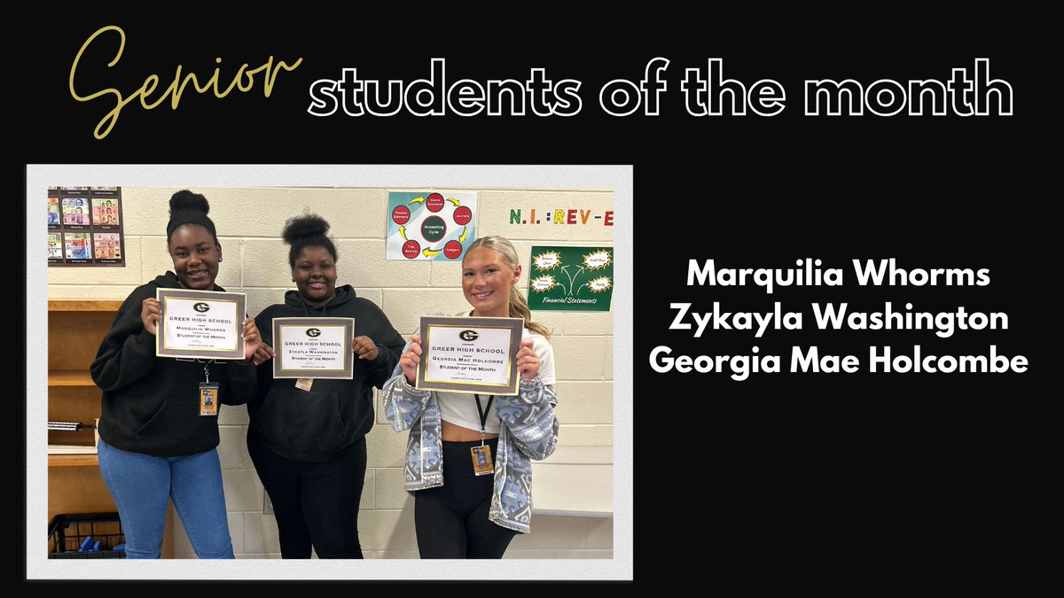 Congratulations to our Students of the Month!