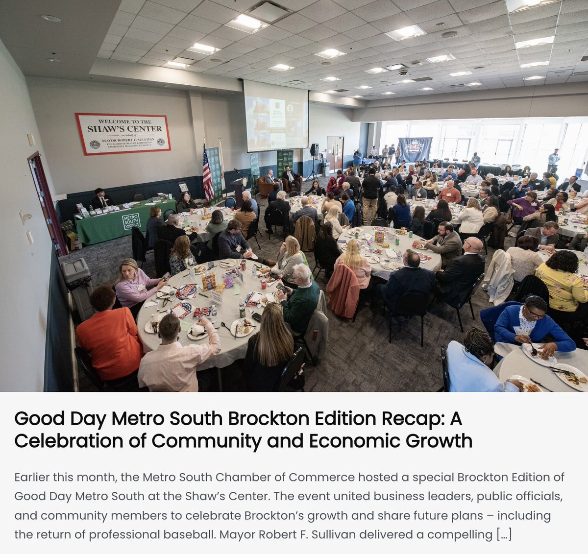 Brockton showed up and showed out! 💥 Good Day Metro South celebrated community, business growth &amp; bright futures ahead. Missed it? Catch the highlights here ⬇️
🔗 metrosouthchamber.com/2025/04/good-d… #GoodDayMetroSouth #Brockton