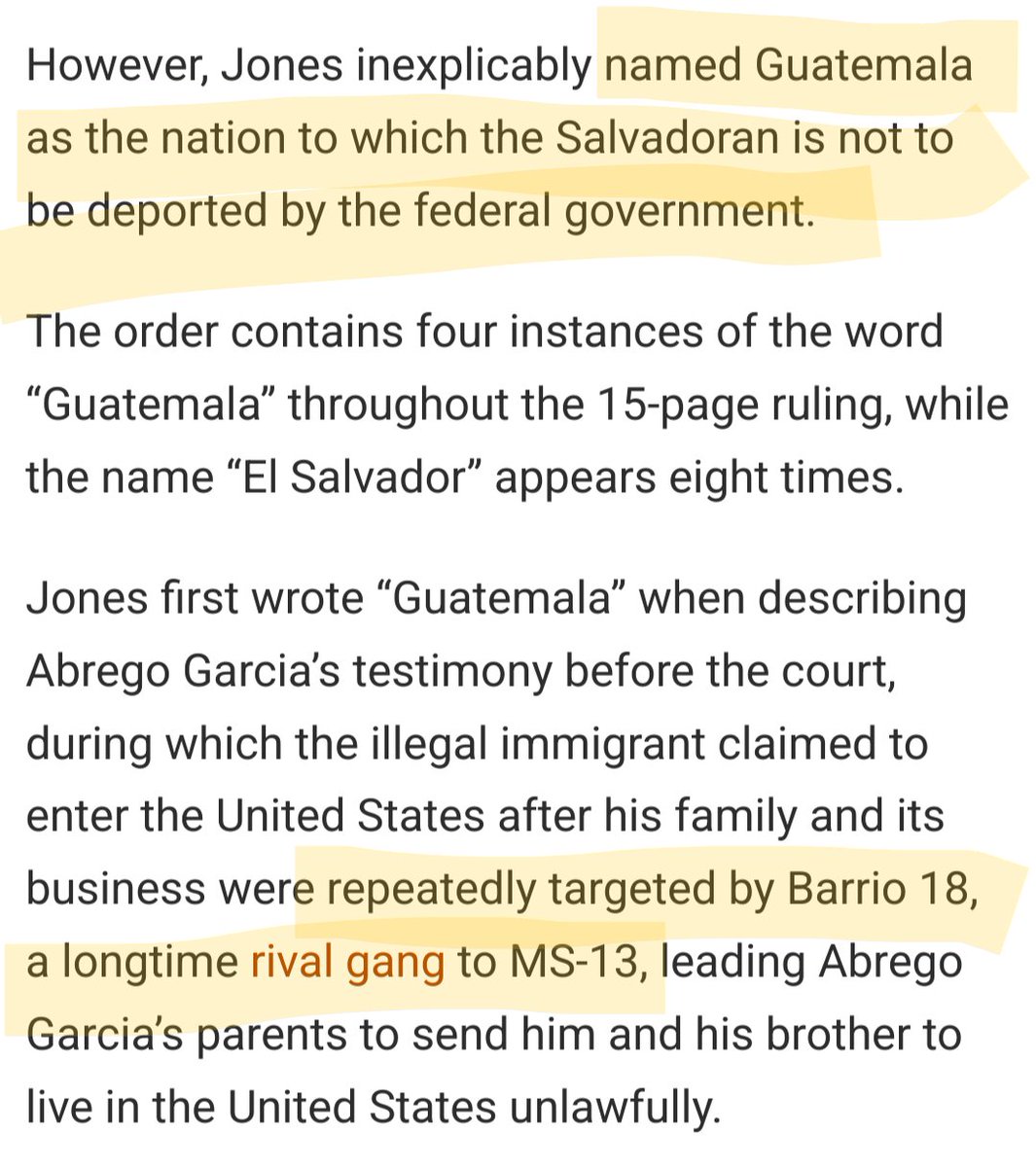 BlueScreenNPC's tweet image. I apologize I made a mistake. Albrego Garcia was not  mistakenly deported to El Salvador. 
His deportation is in accordance with the court order to not be deported to Guatemala.