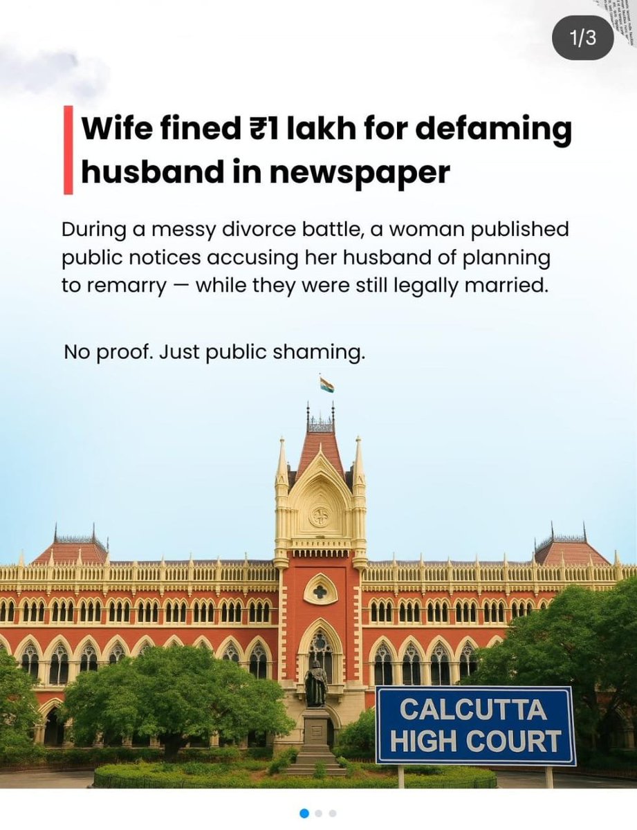 SahodarIndia's tweet image. Publishing #false allegation against husband on local newspaper is wild.

She is fined with ₹1 lakh.
Will the ₹1 lakh cover the damages the husband faced in society?

Punish along with heavy fines would do the job.
