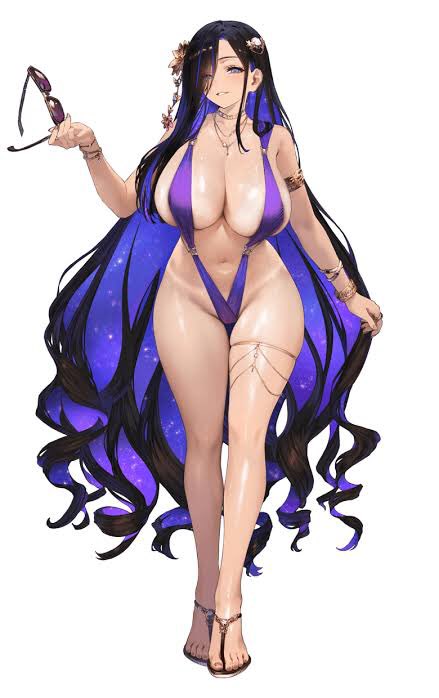 エクリプス、あらあら系でおっとりしてるのかと思えば作中でも最強格なお姉さんだし、水着はスリングショットだし、実はサキュパスで長命種属性持ちだし、逆バニーだし、ストーリーで未亡人設定も出してくるし、弟子にもスケベバニーに着させて百合まで匂わせてくるぞ!盛りすぎだろ!!!