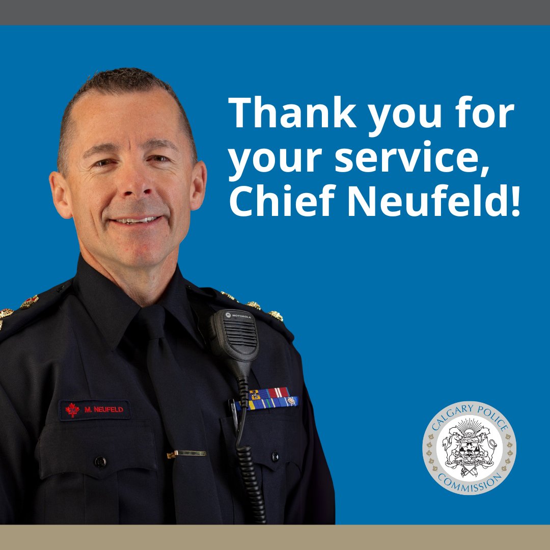 Chief Constable <a href="/neufeld_mark/">Mark Neufeld</a> resigned today as head of the <a href="/CalgaryPolice/">Calgary Police</a>, bringing 6 years of dedicated leadership to a close.

Thank you, Chief Neufeld, for your years of service to our community and province!

For more: newsroom.calgary.ca/new-police-chi…

#yyc #police #policegovernance