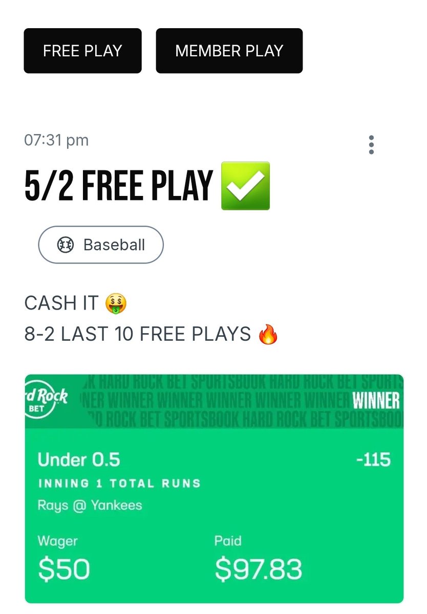 DCINSIDER47's tweet photo. ANOTHER PERFECT DAY ✅️ 

SIGN UP FREE --> https://t.co/xWR8wwX9dK

#DCINSIDER47 #HardRockBet #HardRock #HardRockTampa #HardRockFlorida #FanDuel #DraftKings #SportsBetting 
#RiggedSports #ScriptedSports #FYP #POV #SportsBets #WinningStrategy #InsiderTips #BetSmart
#NBA #NHL #MLB https://t.co/EPOK2iE9am