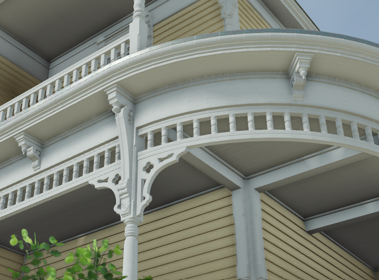 Curved porch #robloxstudio