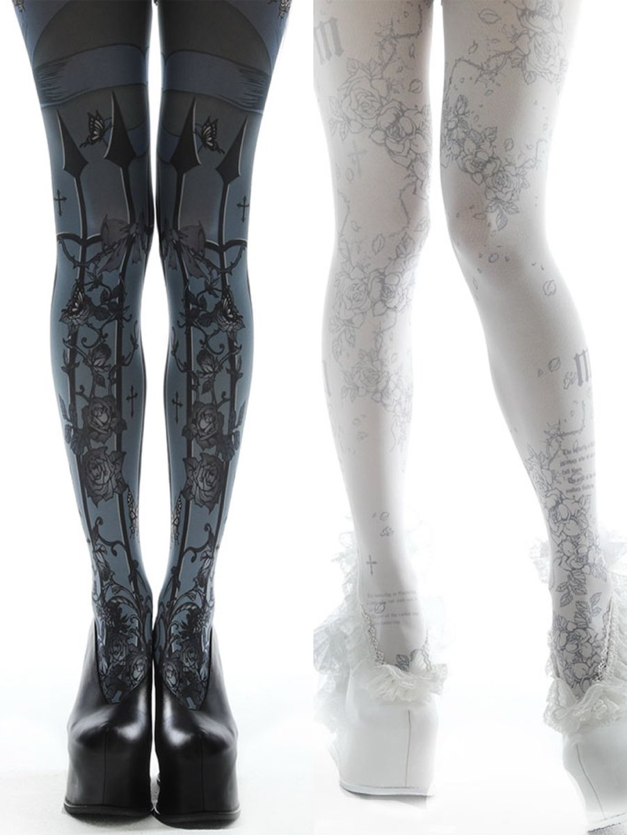 antigones_majoh's tweet photo. MAJOH VEIL TIGHTS COLLECTION 
 COMING SOON 🌙🌙

月明かりの夜をイメージしたホワイトとブラックタイツ…🖤🤍

もうすぐ入荷…🖤🤍🪽

***こちらはサンプルになりますので、実物とデザインが少し異なります***

#majoh #原宿 #ラフォーレ原宿 https://t.co/B6OCByXGqb