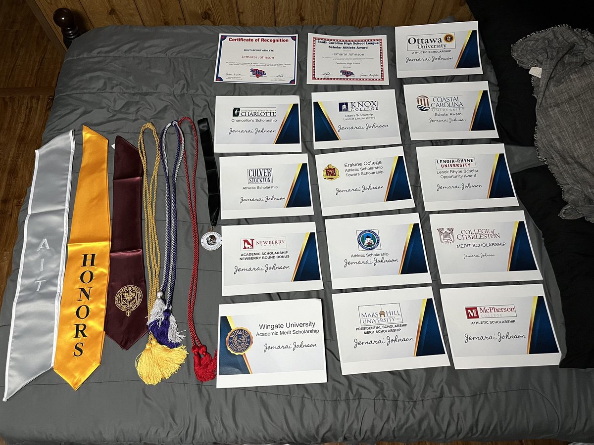 Jemarai Johnson (@jemarai_johnson) on Twitter photo STUDENT-ATHLETE. I’m graduating as an honors student with a 3.9 GPA, received over $100,000 in scholarships, Career center course completer, multiple high school societies, 3 sport athlete, 8 college football offers, and T&F region championship. AGTG <a href="/PHSBulldogsFB/">PendletonDogsFB</a> <a href="/FleetFB/">Erskine Football</a> STUDENT-ATHLETE. I’m graduating as an honors student with a 3.9 GPA, received over $100,000 in scholarships, Career center course completer, multiple high school societies, 3 sport athlete, 8 college football offers, and T&F region championship. AGTG <a href="/PHSBulldogsFB/">PendletonDogsFB</a> <a href="/FleetFB/">Erskine Football</a>
