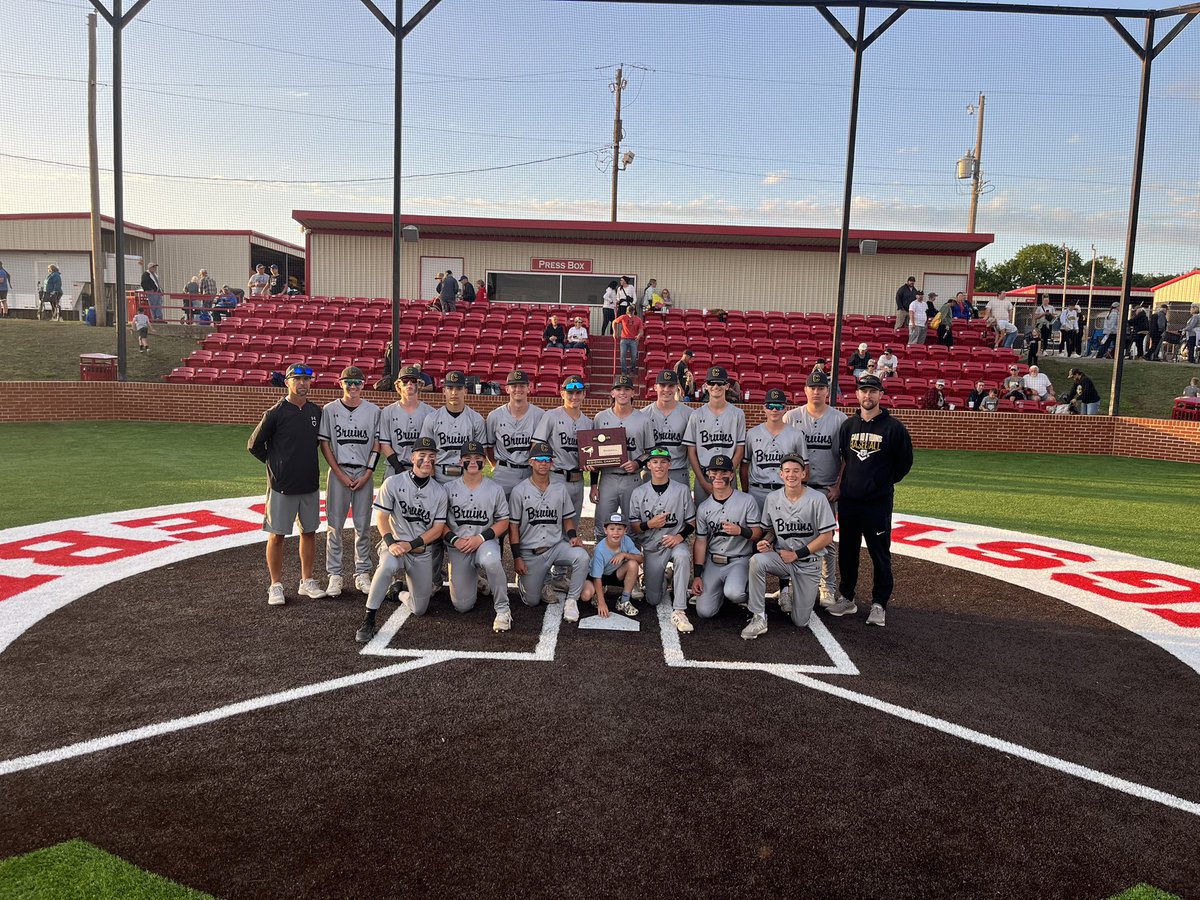 Final score from the Class A1 HS Baseball Regional Tournament: Caddo 11 Drummond 4. The Bruins punch their ticket to the Class A1 State Tournament which starts next Thursday. Proud to be a Bruin!!!!