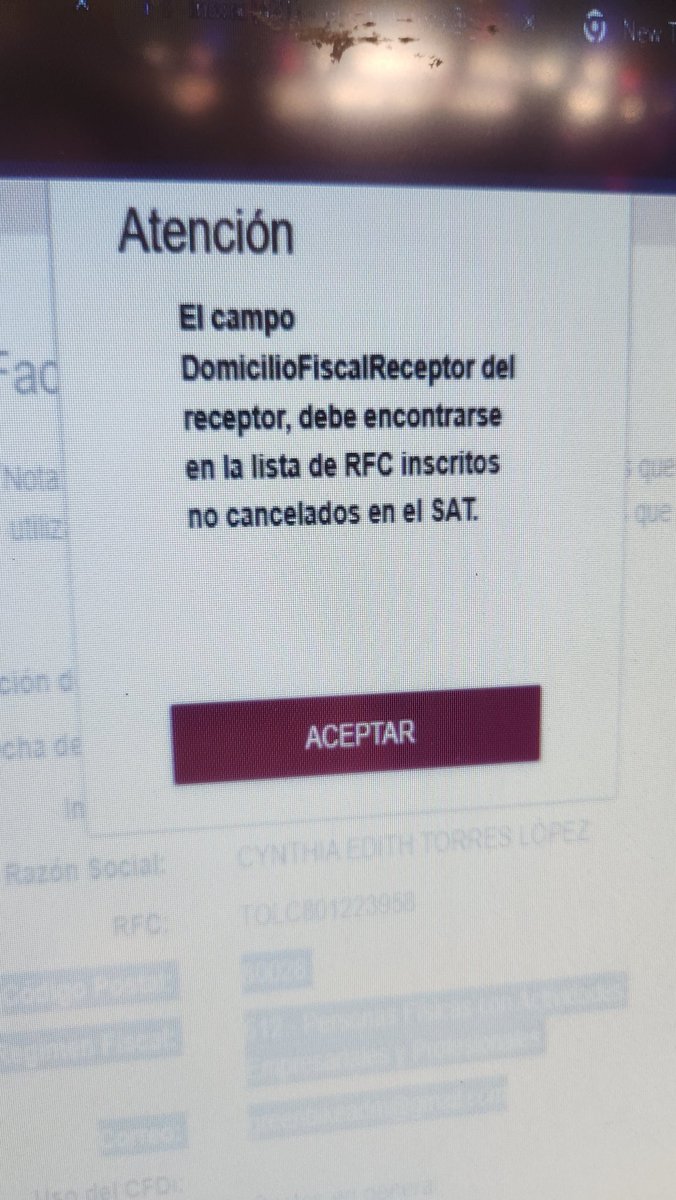 TorresCynedi's tweet photo. Oye @sinaloagobmx tu sistema de facturación en línea NO FUNCIONA, tengo bultos de ticket de caseta por facturar y el error que envía no coincide con la realidad https://t.co/FmNtWawDhJ