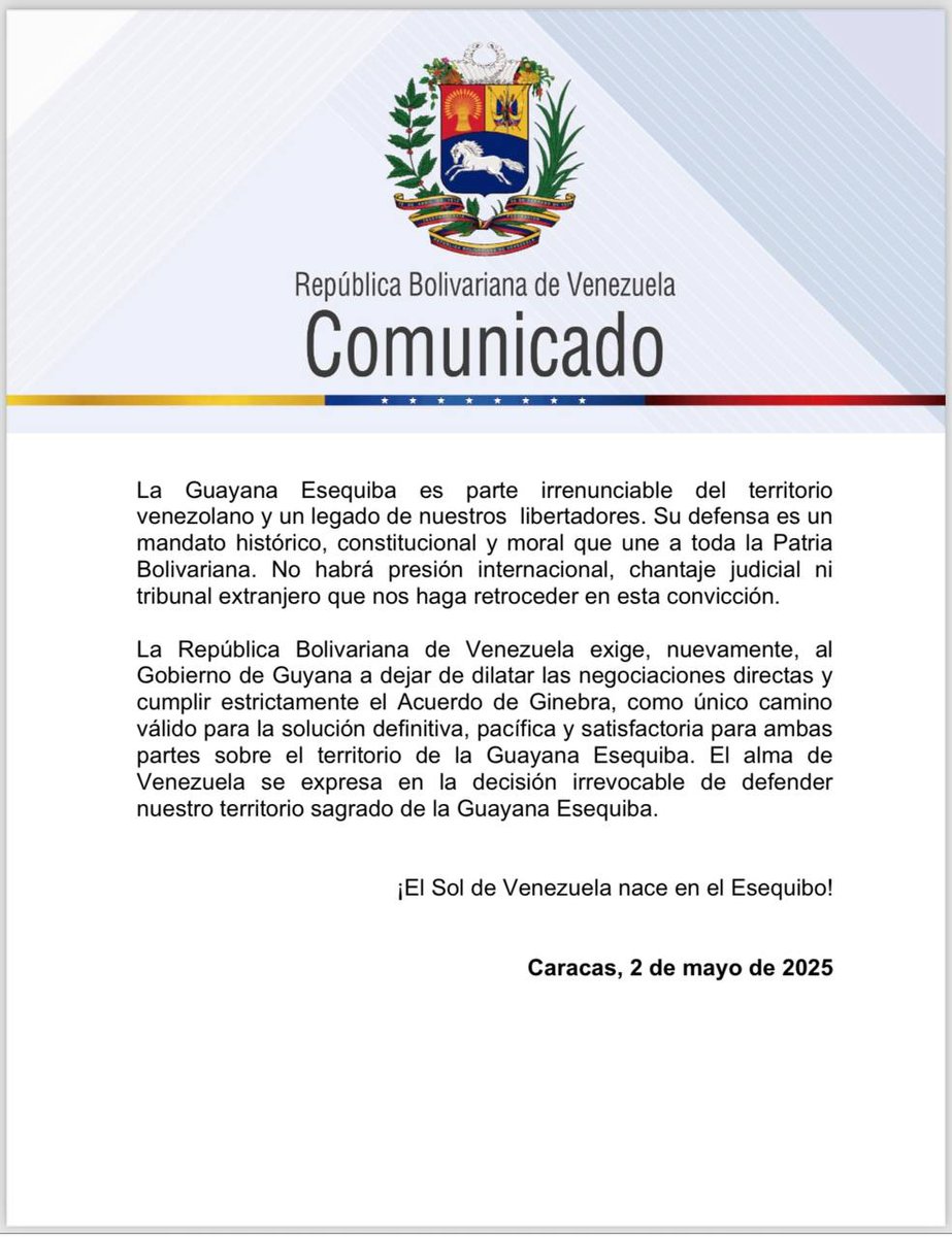 Venezuela, fiel a su posición histórica y a su ordenamiento constitucional, no reconoce la jurisdicción de la Corte Internacional de Justicia para resolver la controversia territorial sobre la Guayana Esequiba.