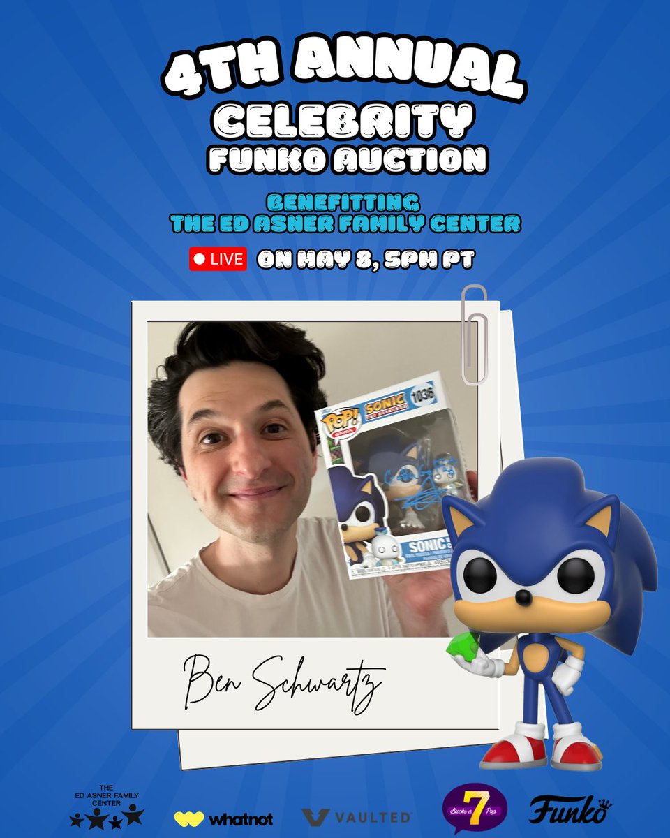 EdAsnerCenter's tweet image. 🎉 Sneak peek! 🎉
Keanu Reeves, Slash, Veronica Taylor, Ben Schwartz & more have signed Pops for our 4th Annual Celebrity Funko Auction—LIVE on Whatnot, May 8 at 5PM PT!
Bid, collect, & support @EdAsnerCenter 💛
All proceeds benefit special needs individuals and their families.…