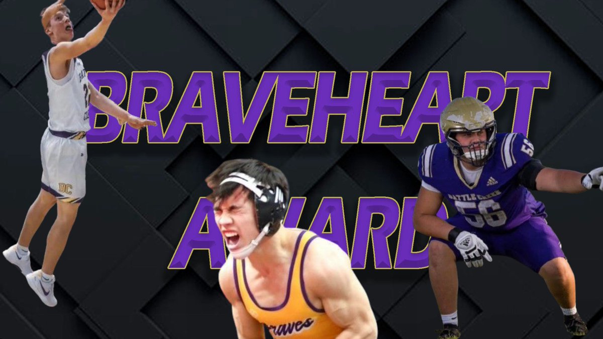 Ayden Wintz, Dawson Amick, and MJ Wragge are this year’s Braveheart Award recipients.
Their leadership, character, and competitive spirit stood out across multiple sports. Each led by example with class, confidence, and a team-first attitude.