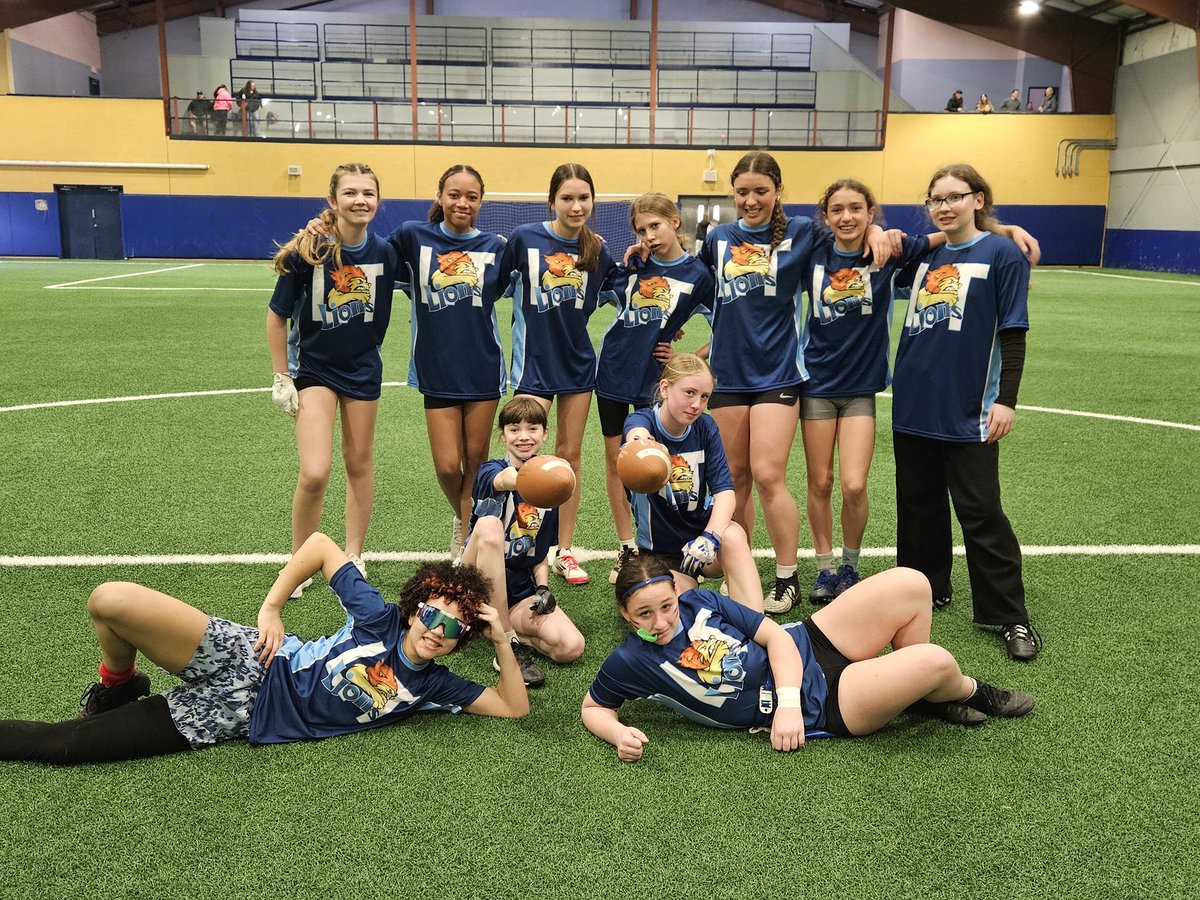 Great day at the SSNS county girls flag football tournament <a href="/BmoSoccer/">BMO Soccer Centre</a>. The LT Lions showed lots of improvement and in their third game they were throwing, catching ,scoring, and playing some real tight D to defeat HTB.
Great effort by all these Lions.