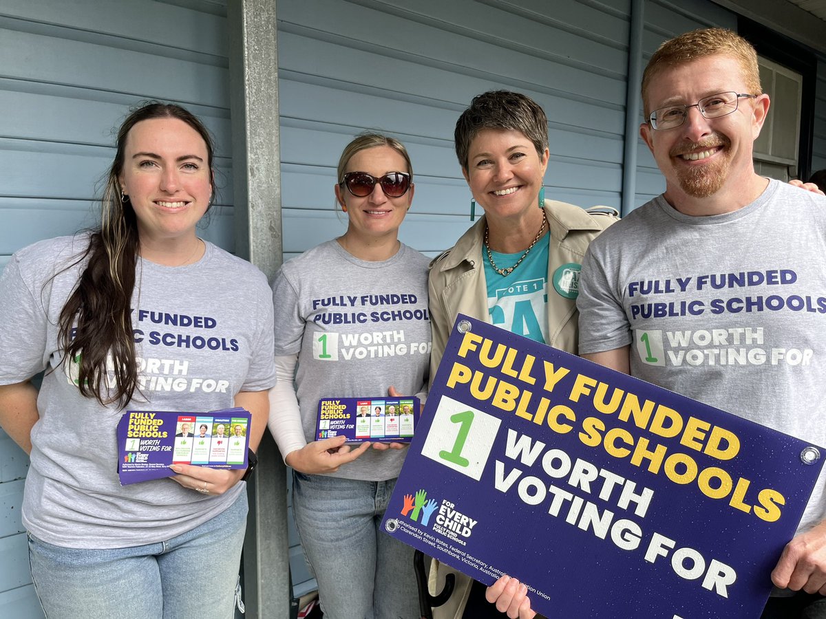 Great to see Caz Heise out supporting public schools