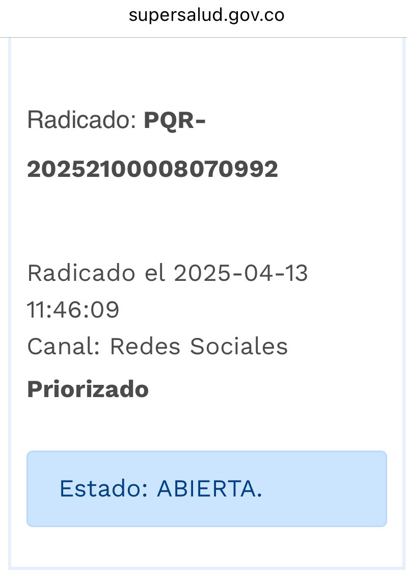 IllidgeHarold's tweet photo. A @Supersalud y @MinSaludCol les quedo grande el caso de la señora con cancer de mamá en Puerto Nariño, Amazonas; @NuevaEPS_ solo se remite a solicitar ampliación del caso y que en su sistema no aparece registrada la situación, anexo la PQR presentada hace más de 15 días. https://t.co/HPI5XAbWnx