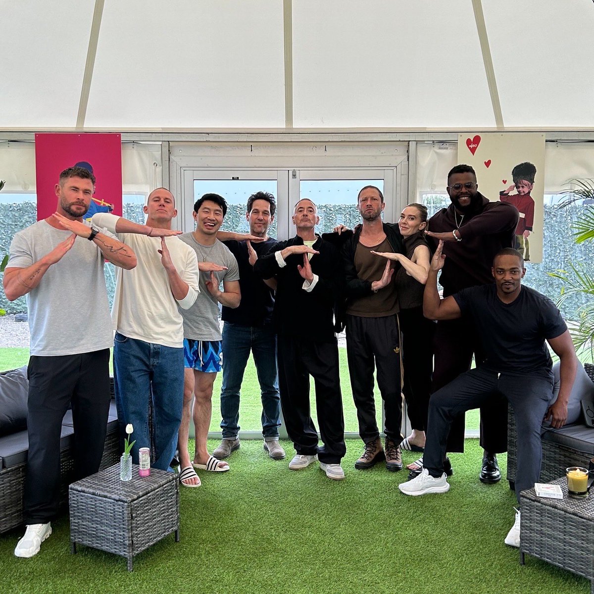 The squad assembled for movie night. Big congrats to the #Thunderbolts* crew for absolutely smashing it!