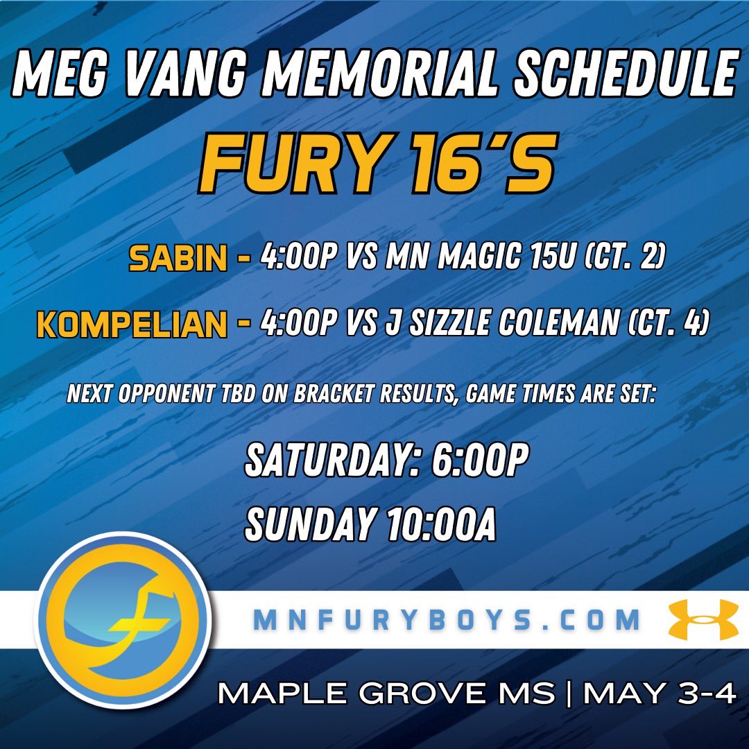 Good to 16u Sabin &amp; Kompelien this weekend!  #furyfamily