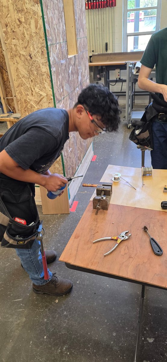 Kent Construction students "sweating pipe". <a href="/kentschools/">Kent Schools</a>