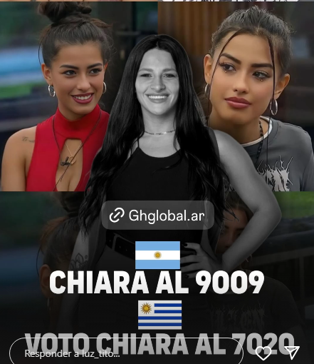 Hornosinfiltro's tweet photo. Si sos de otro país, comunícate al IG de LUZ

CHIARA AL 9009

 #GranHermano https://t.co/pqs9b27ITT