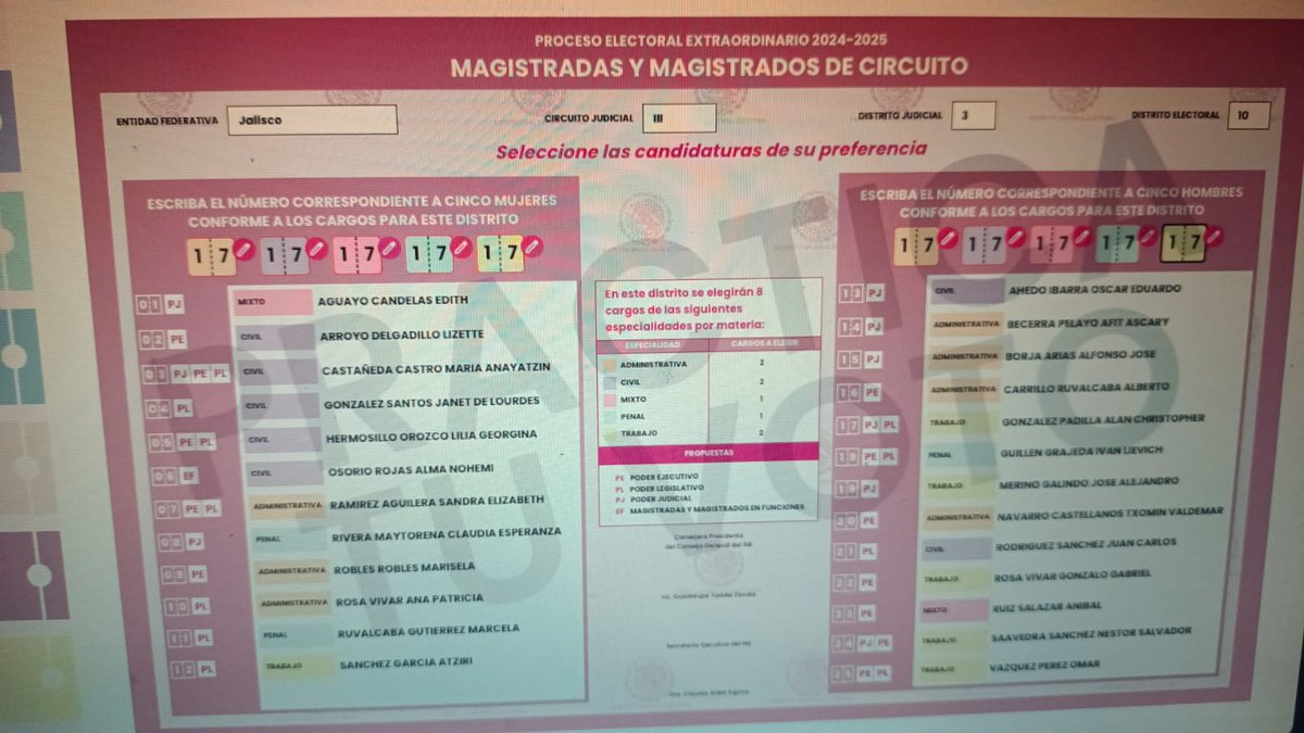 Vota 17 distrito 3 estado de Jalisco