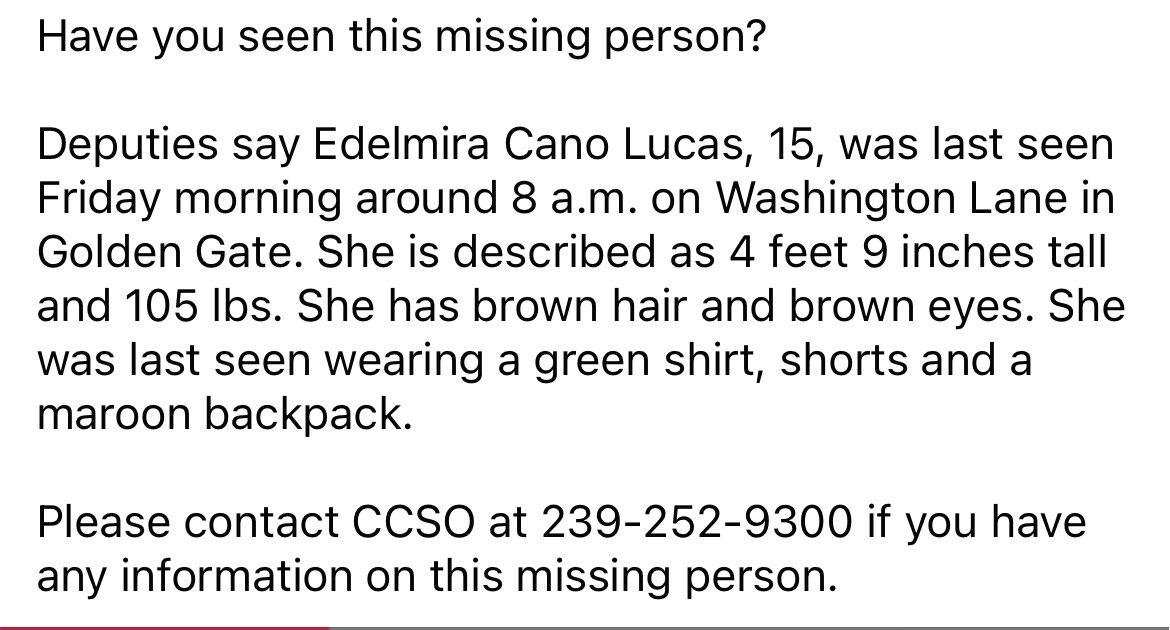 Have you seen this missing person?