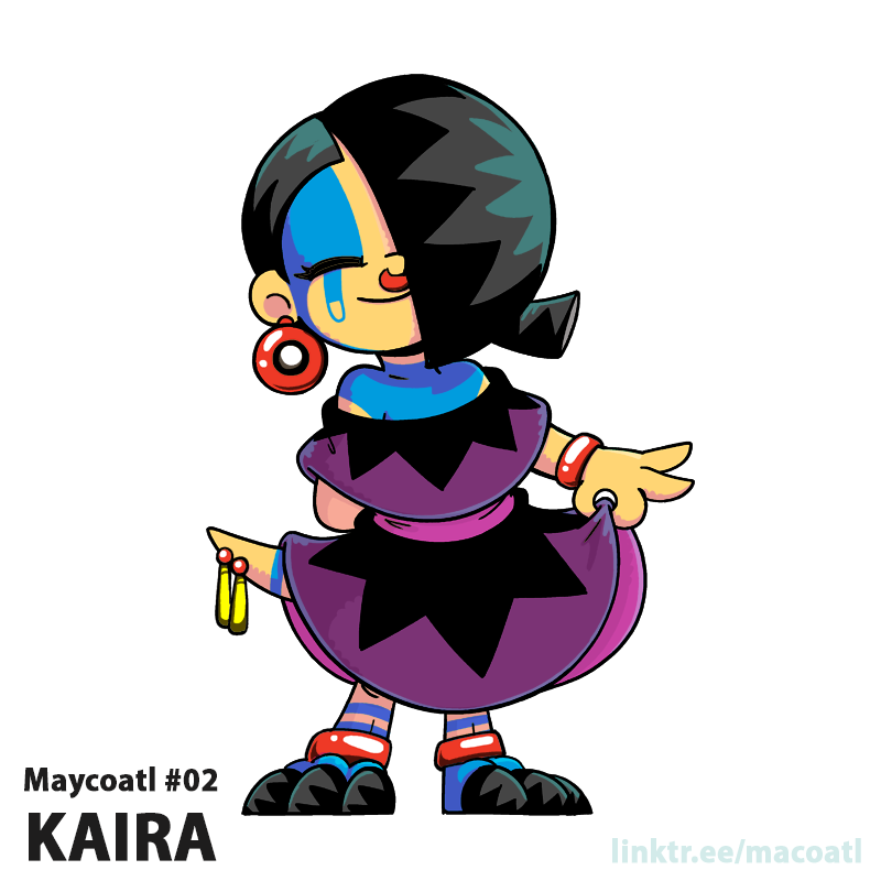Let's continue the Maycoatl with Kaira. After all, she's one of the first Macoatl characters, if not the first. You could even say I created the Macoatl project to give her a home.  (You read the comic at: linktr.ee/macoatl )

#comic #webcomic #maycoatl #macoatl #kaira