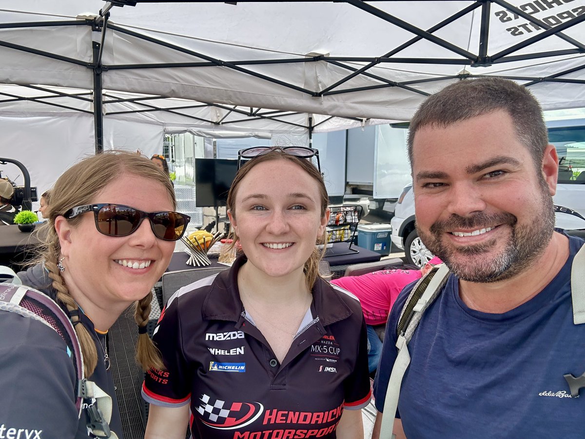 ColtHinchman's tweet image. In other news, we got to meet @HeatherHadley54 from #FirstToTheFinish on Amazon Prime today @MazdaRacing!