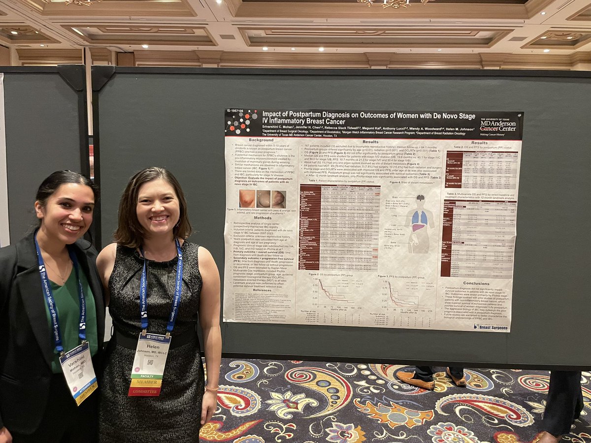 Helen M. Johnson, MD, IBCLC (@helenmjohnsonmd) on Twitter photo Congratulations to <a href="/MDAndersonNews/">MD Anderson Cancer Center</a> BSO fellow Dr Varshini Mohan on her #ASBrS2025 <a href="/ASBrS/">ASBrS</a> poster on the impact of postpartum diagnosis on outcomes of women with stage IV #IBC. <a href="/IBCradiation/">Wendy Woodward MDPhD</a> <a href="/anthonylucci1/">Anthony Lucci</a> <a href="/TalkIBC/">The IBC Network Foundation</a> <a href="/IBCResearch/">IBC Research Fdn</a> <a href="/crgcrsn/">Craig Carson</a> <a href="/KellyKhunt/">Kelly K Hunt</a> <a href="/HenryKuerer/">Henry Kuerer</a> <a href="/puneetsinghmd/">Puneet Singh, MD FACS</a> Congratulations to <a href="/MDAndersonNews/">MD Anderson Cancer Center</a> BSO fellow Dr Varshini Mohan on her #ASBrS2025 <a href="/ASBrS/">ASBrS</a> poster on the impact of postpartum diagnosis on outcomes of women with stage IV #IBC. <a href="/IBCradiation/">Wendy Woodward MDPhD</a> <a href="/anthonylucci1/">Anthony Lucci</a> <a href="/TalkIBC/">The IBC Network Foundation</a> <a href="/IBCResearch/">IBC Research Fdn</a> <a href="/crgcrsn/">Craig Carson</a> <a href="/KellyKhunt/">Kelly K Hunt</a> <a href="/HenryKuerer/">Henry Kuerer</a> <a href="/puneetsinghmd/">Puneet Singh, MD FACS</a>