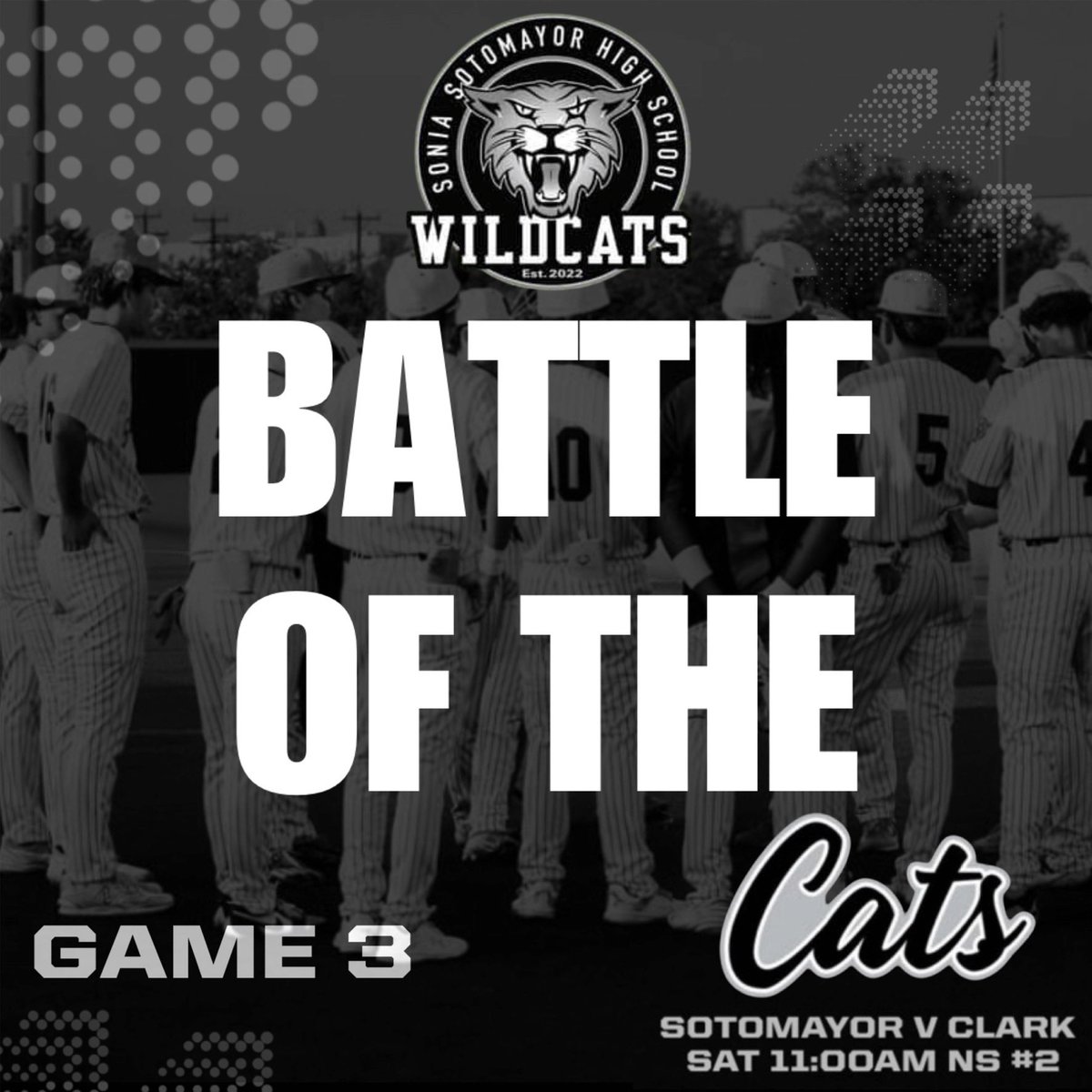 SOTOMAYOR WILDCAT BASEBALL (@sotocatbaseball) on Twitter photo Wildcats even the series today with a 4-0 Win. Game 3 tomorrow <a href="/NISDSotomayor/">Sotomayor High School</a> <a href="/WildcatsDen_SA/">Sotomayor Wildcats Den</a> <a href="/Coach_MOrales/">Juan Morales</a> Wildcats even the series today with a 4-0 Win. Game 3 tomorrow <a href="/NISDSotomayor/">Sotomayor High School</a> <a href="/WildcatsDen_SA/">Sotomayor Wildcats Den</a> <a href="/Coach_MOrales/">Juan Morales</a>