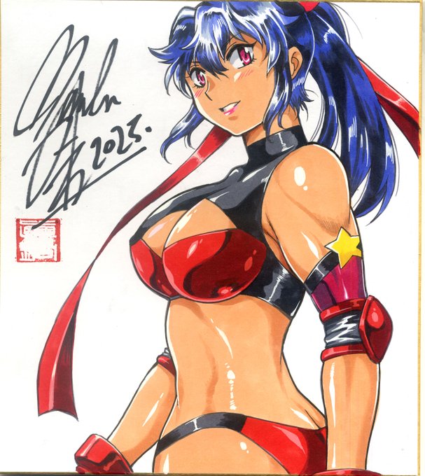 ヤフオクに出品中のリンママ色紙、本日終了です。 