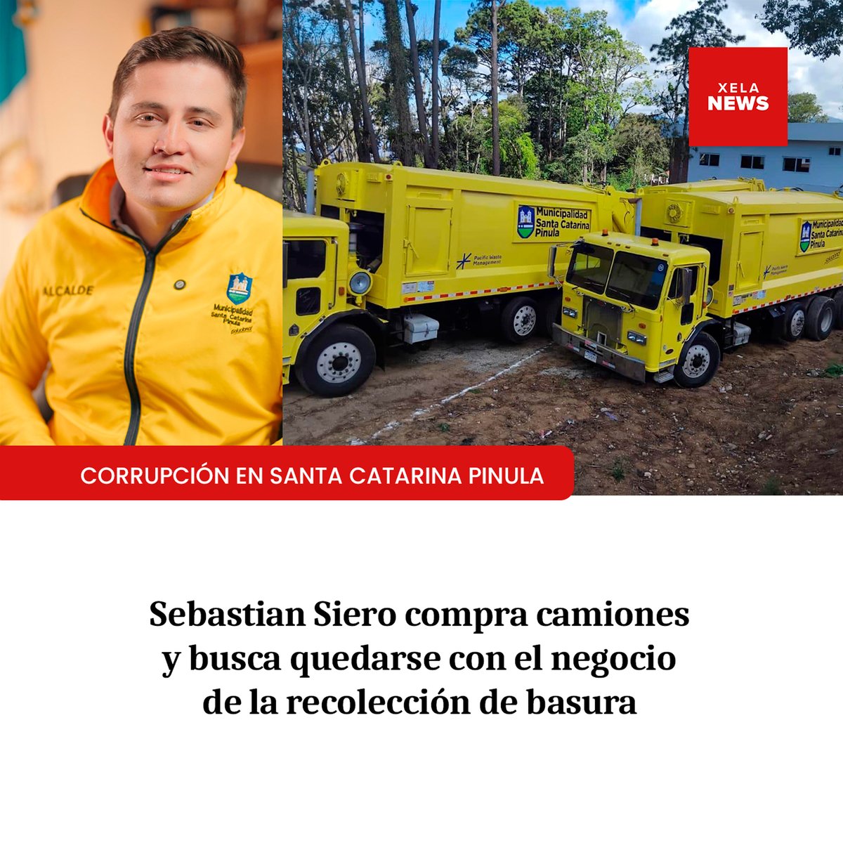 XelaNewsGt's tweet photo. #ULTIMAHROA ALCALDE DE SANTA CATARINA PINULA BUSCA QUEDARSE CON EL NEGOCIO DE LA RECOLECCIÓN DE BASURA.
El alcalde de la Municipalidad de Santa Catarina Pinula @sebastiansiero compró varios camiones e instaló una nueva empresa familiar hace unas semanas, para quedarse con el negocio de la recolección de basura, lo cual es una ilegalidad, pero lo que es peor, es de que comenzó una cacería en contra de los trabajadores de los Camiones Recolectores Amarillos, multándolos por circular en el municipio, para obligarlos a dejar de prestar el servicio que por más de 30 años le han prestado a los pinultecos, dejando sin trabajo a decenas de familias que viven no solo de la recolección sino también del reciclaje.
Vecinos de Santa Catarina Pinula denuncian que por el acoso no solo de extorsionistas, sino también de la #PMT de la Muni de Santa Catarina Pinula, los Camiones Recolectores Amarillos no han podido ingresar a sus colonias y que tienen ya varios días sin poder tirar sus desechos y temen por una posible CRISIS SANITARIA en el municipio.
#Corrupción #Muni #SantaCatarinaPinula
#XelaNews 🇫🇷
Noticias sin injerencias.