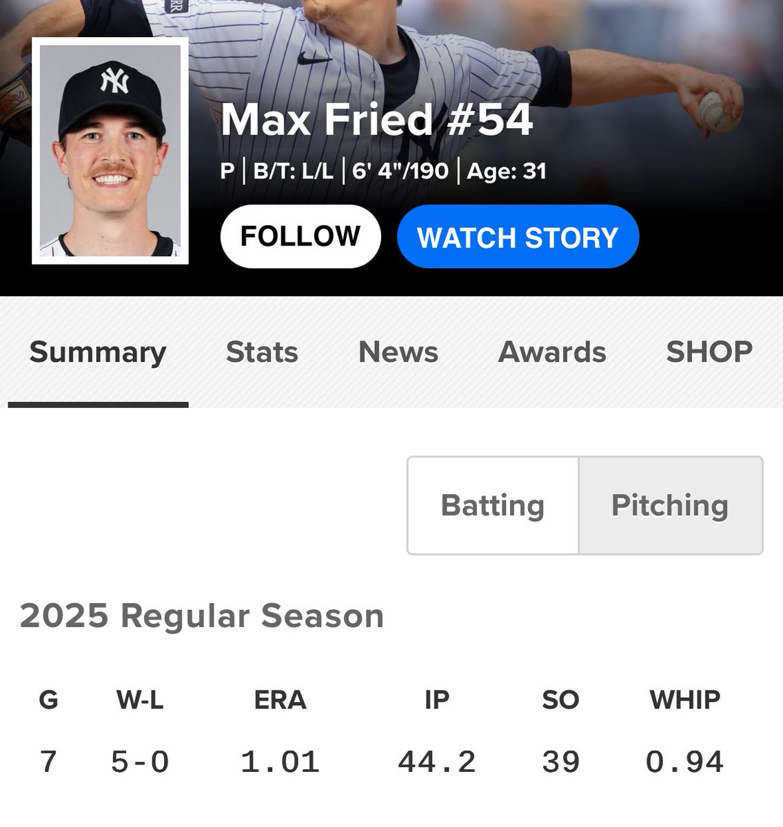 Best pitcher in baseball.