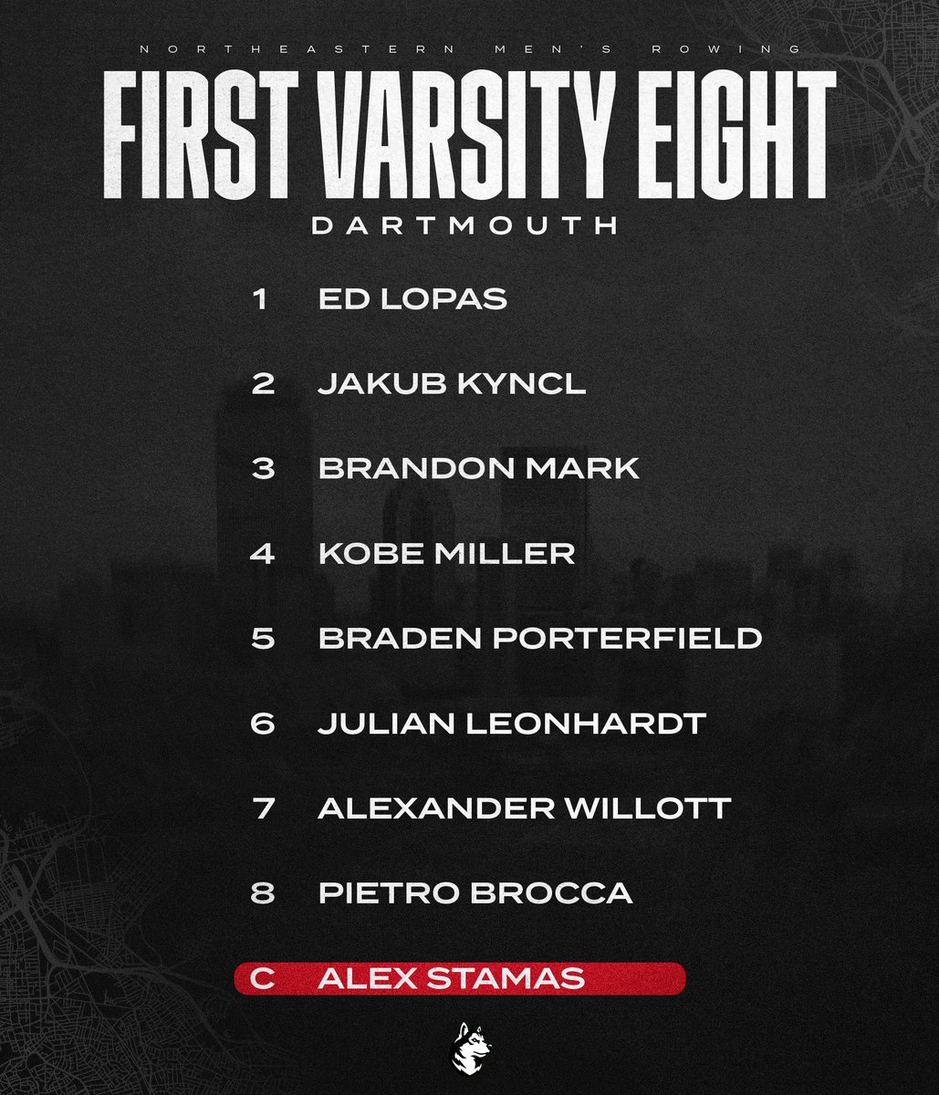 GoNUmrowing's tweet image. Today's Lineups vs. Dartmouth!
