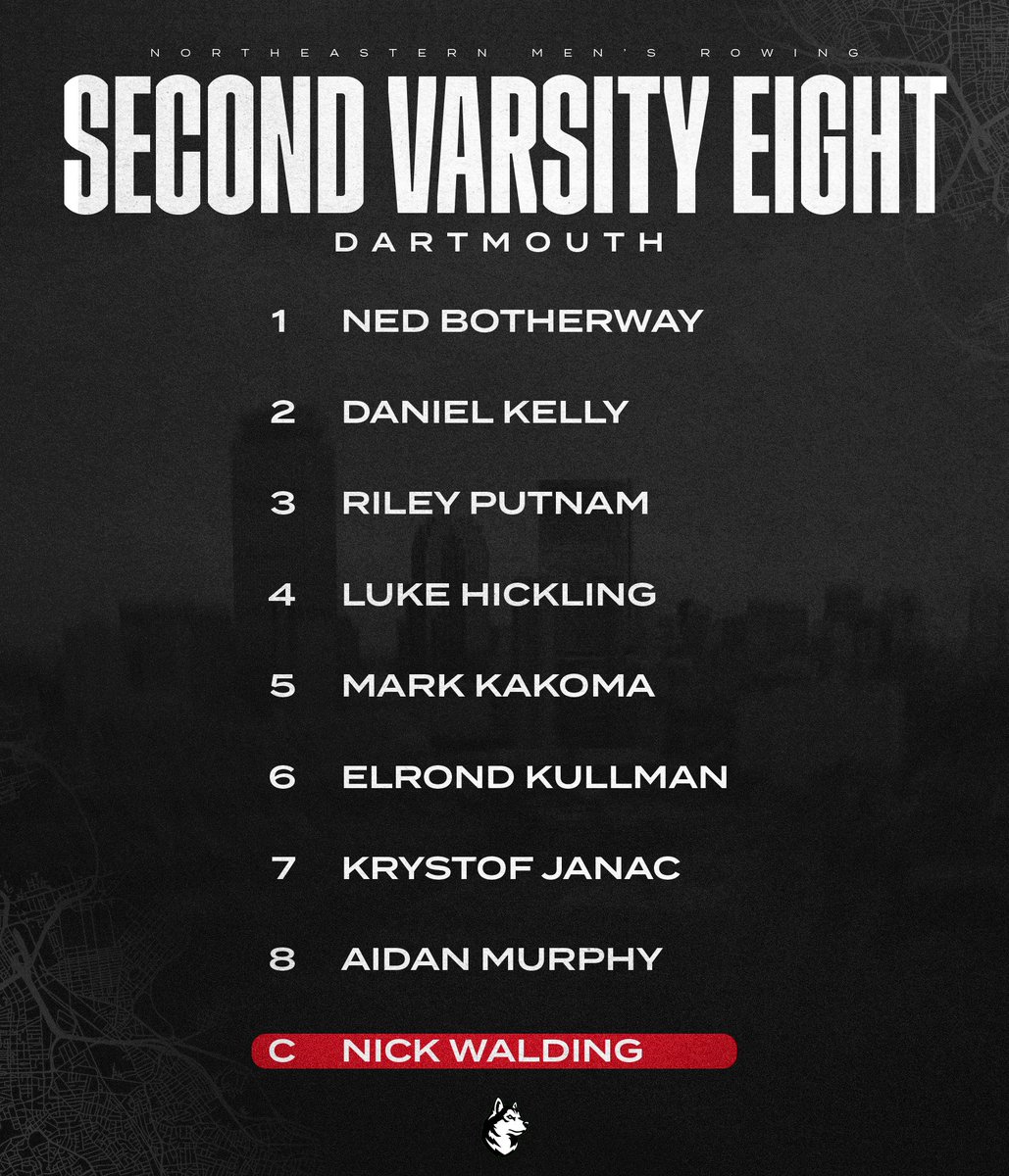 GoNUmrowing's tweet image. Today's Lineups vs. Dartmouth!