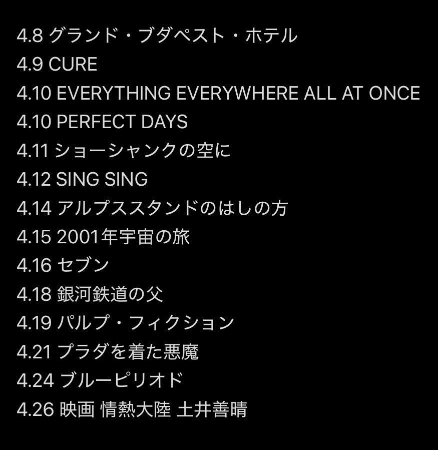 4月にみた映画