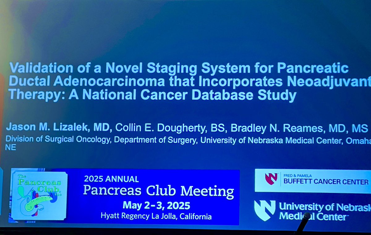 Bradley N. Reames, MD, MS, FACS (@bradreames) on Twitter photo Spectacular <a href="/PancreasClub/">The Pancreas Club</a> presentation by future <a href="/MoffittNews/">Moffitt Cancer Center</a> #CGSO superstar <a href="/JasonLizalekMD/">Jason M. Lizalek, MD</a>, using #NCDB to validate a novel #AJCC staging system for #PDAC that incorporates neoadjuvant therapy
<a href="/AmCollSurgeons/">American College of Surgeons</a> <a href="/acsJACS/">Journal of the American College of Surgeons (JACS)</a> <a href="/ammar_asrar/">Ammar Asrar Javed, MD 🇺🇸</a> <a href="/cwolfga2/">Christopher Wolfgang</a> <a href="/UNMCSurgery/">University of Nebraska General Surgery Residency</a> <a href="/NebraskaMed/">Nebraska Medicine</a> <a href="/unmc/">University of Nebraska Medical Center</a> Spectacular <a href="/PancreasClub/">The Pancreas Club</a> presentation by future <a href="/MoffittNews/">Moffitt Cancer Center</a> #CGSO superstar <a href="/JasonLizalekMD/">Jason M. Lizalek, MD</a>, using #NCDB to validate a novel #AJCC staging system for #PDAC that incorporates neoadjuvant therapy
<a href="/AmCollSurgeons/">American College of Surgeons</a> <a href="/acsJACS/">Journal of the American College of Surgeons (JACS)</a> <a href="/ammar_asrar/">Ammar Asrar Javed, MD 🇺🇸</a> <a href="/cwolfga2/">Christopher Wolfgang</a> <a href="/UNMCSurgery/">University of Nebraska General Surgery Residency</a> <a href="/NebraskaMed/">Nebraska Medicine</a> <a href="/unmc/">University of Nebraska Medical Center</a>
